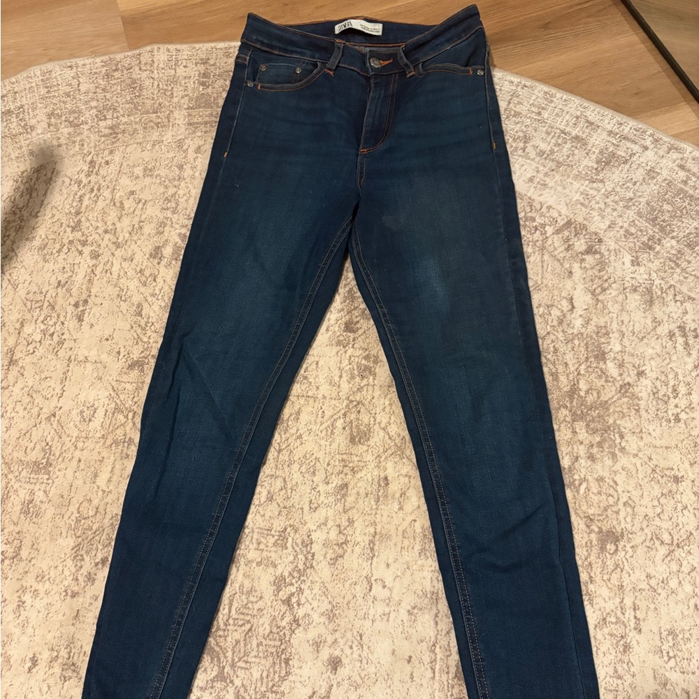Zara Dark Blue Skinny Jeans